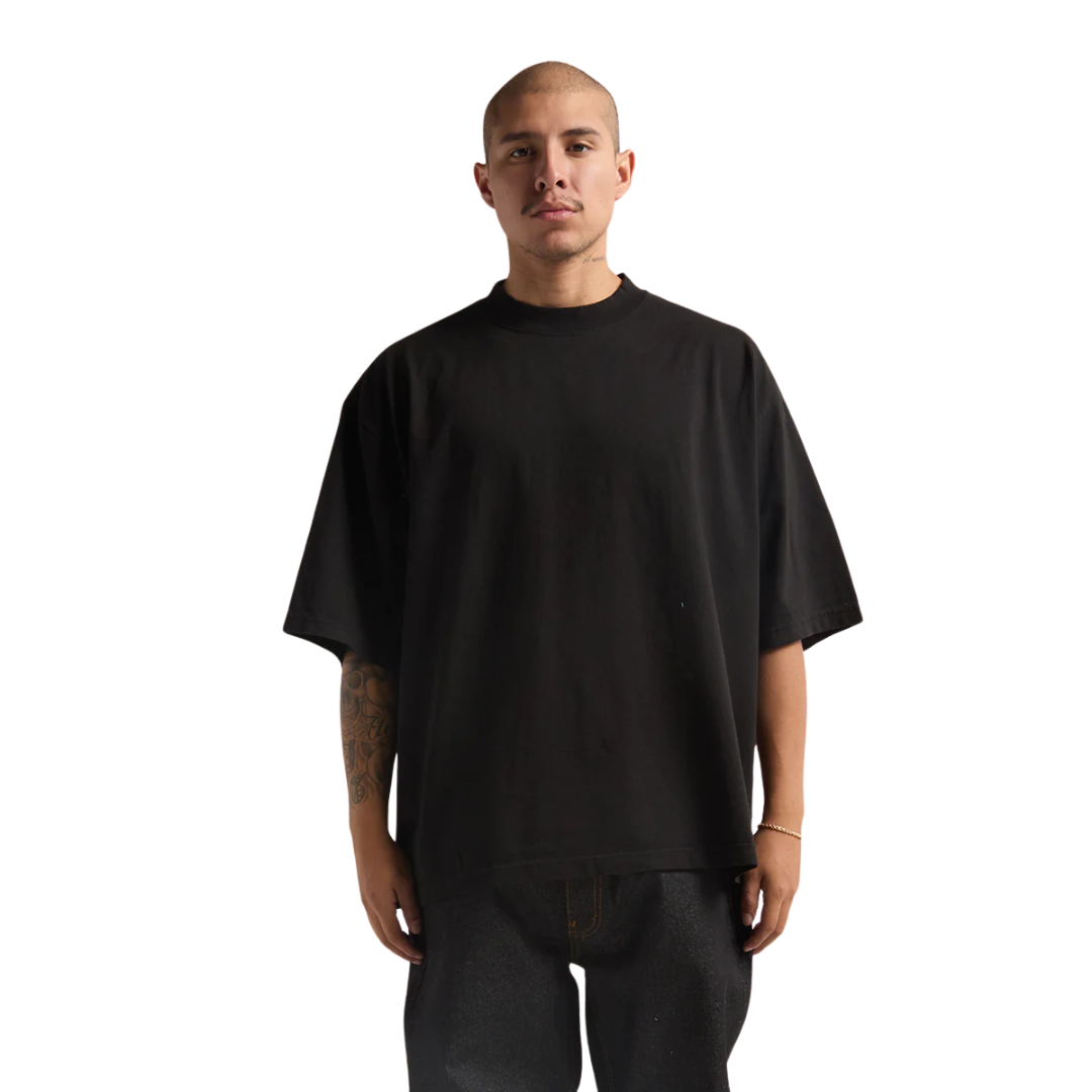 GAUZE dying photo Tシャツ black DEAD STOCK】Russian Military Gauze U-neck T-shirts ロシア軍