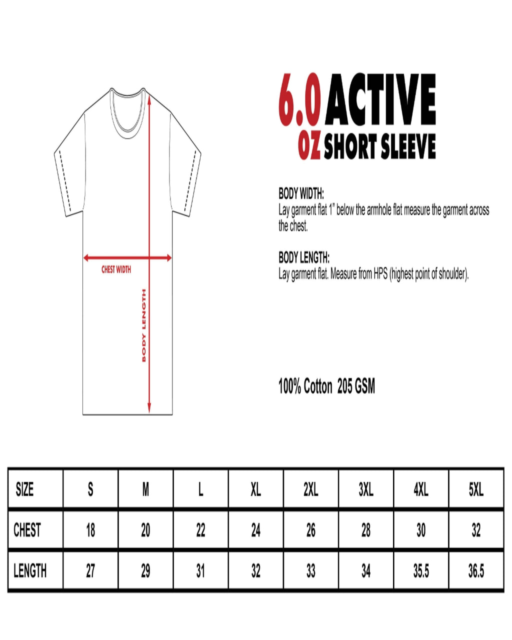 ShakaWear 6 OZ Active T Shirt