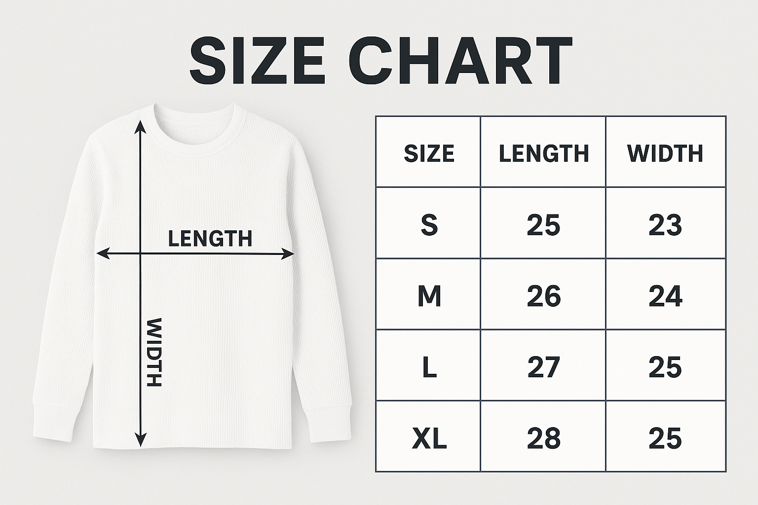 White DTG Thermals 7.5OZ