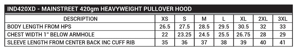 IND420 GSM HEAVY WEIGHT HOODIE